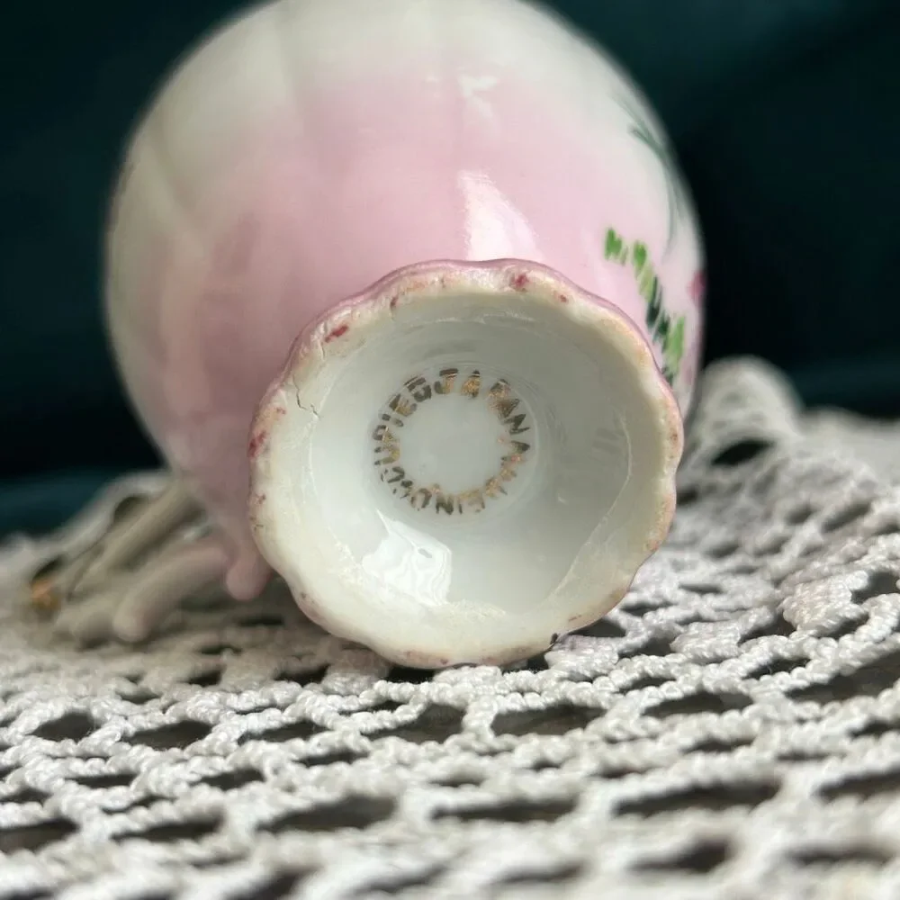 Vintage 50’s Ohashi China Flamingo Florida Travel Souvenir Demitasse Cup Gold Gi